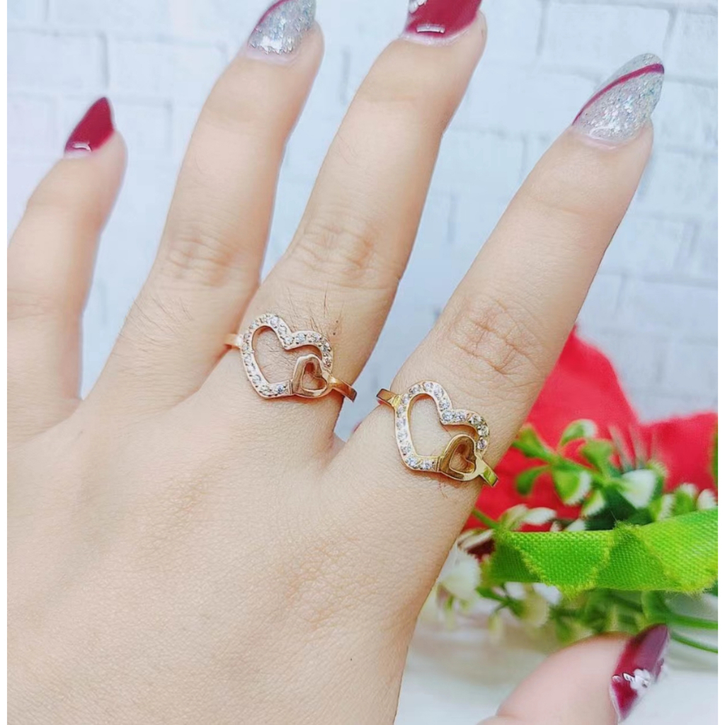 Cincin Titanium Permata Perhiasan Fashion R138