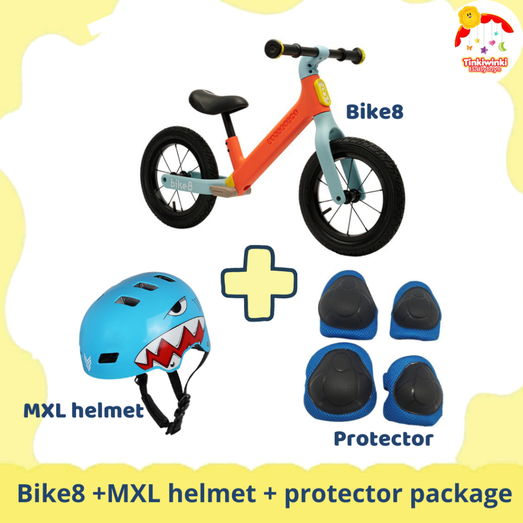 Bike8 SF-1 PRO Balance Bike + MXL helmet + protector package