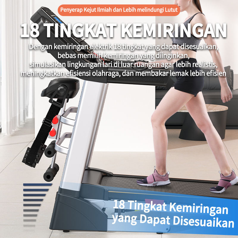 3.0 HP Treadmill Listrik Lipat Rumah / Treadmill Gym / Alat Fitness Treadmill Elektrik Gym