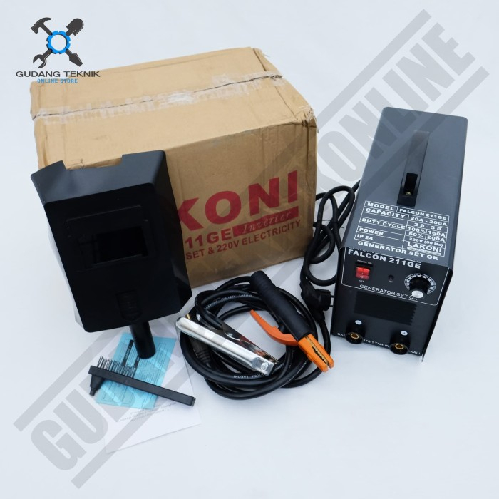 Mesin Las Listrik MMA 200A FALCON 211GE LAKONI / Electric MMA Inverter Trafo Welding Mesin Las MMA Falcon 211 GE LAKONI