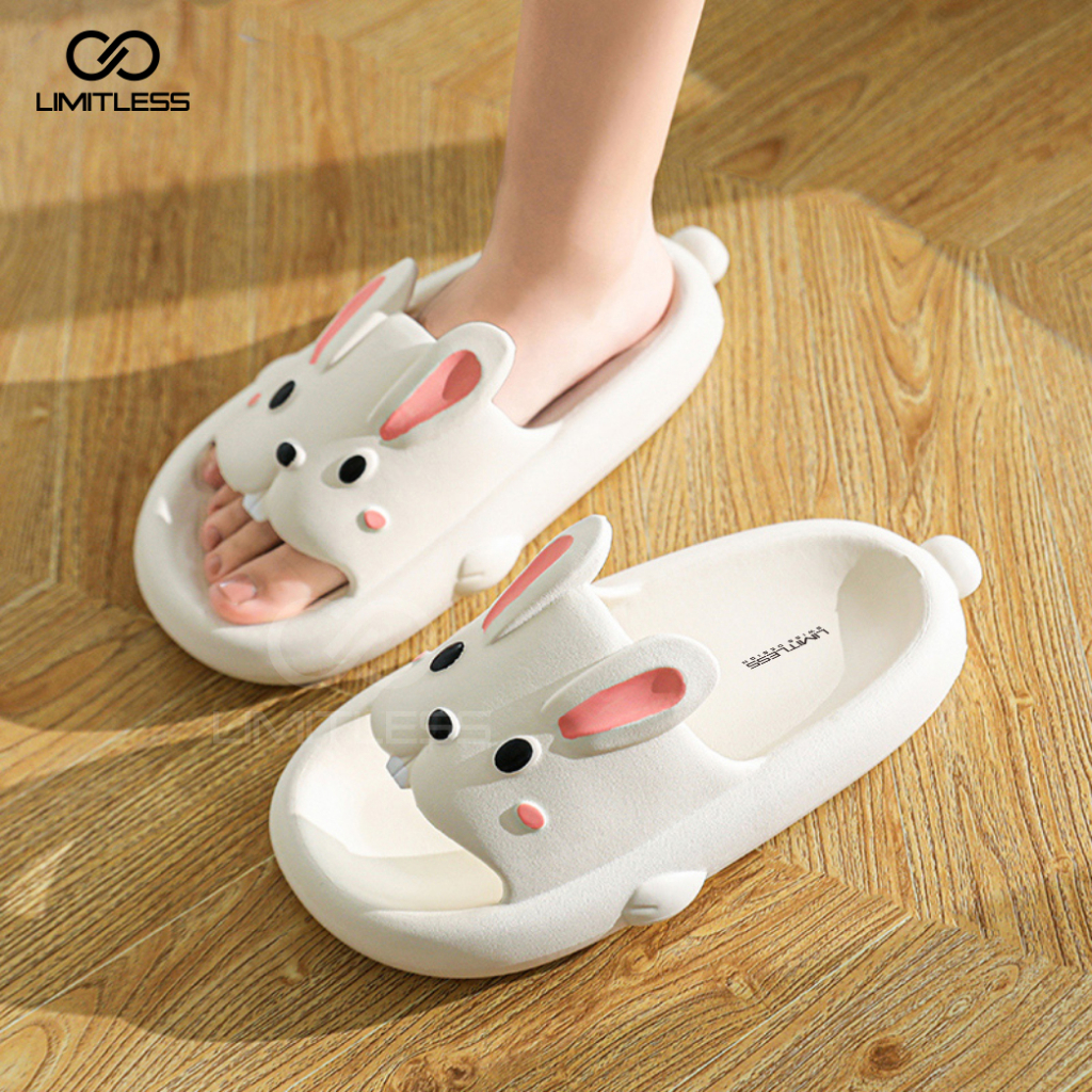 Sandal Kelinci Slip On Anak Perempuan Korea Premium Sendal Rabbit Anak Selop Cewek Nyaman Karakter BUNNY Terbaru 2023