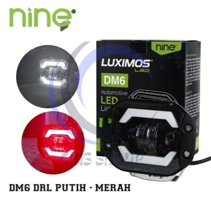 NINE LUXIMOS LAMPU SOROT DAYMAKER DM6 DOUBLE DRL BIRU HIJAU MERAH LAMPU UTAMA MOTOR KLX CRF WRR KTM FOGLAMP  MOBIL