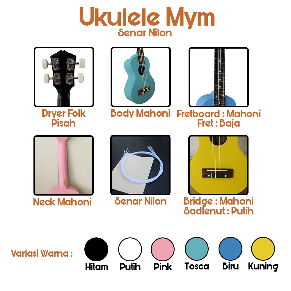 Ukulele MymCa Concert Original Terbaru