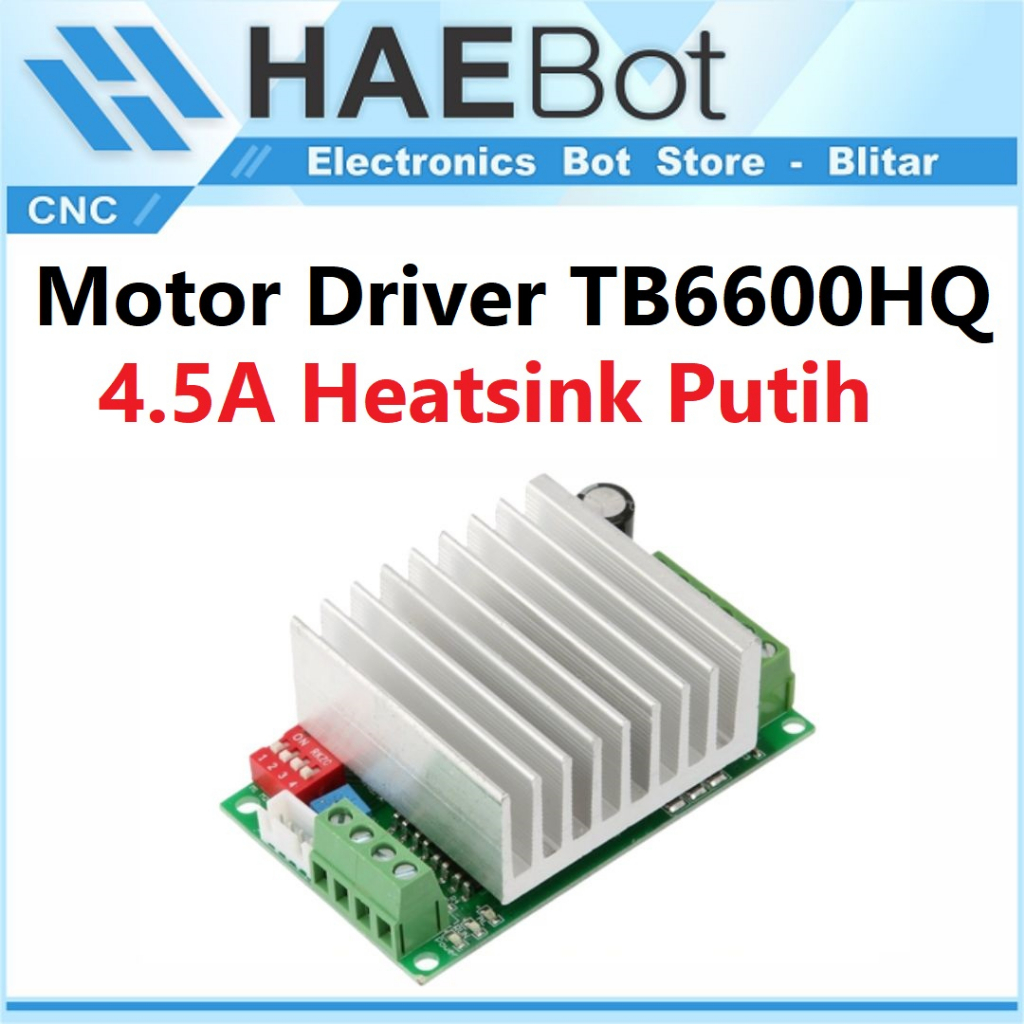 [HAEBOT] Motor Stepper Driver TB6600 TB6600HQ 4.5A 10-45V Nema 17 23 Mikro Single Axis 1/16 Microstepping CNC Mach3 Router Plasma Bipolar Heatsink