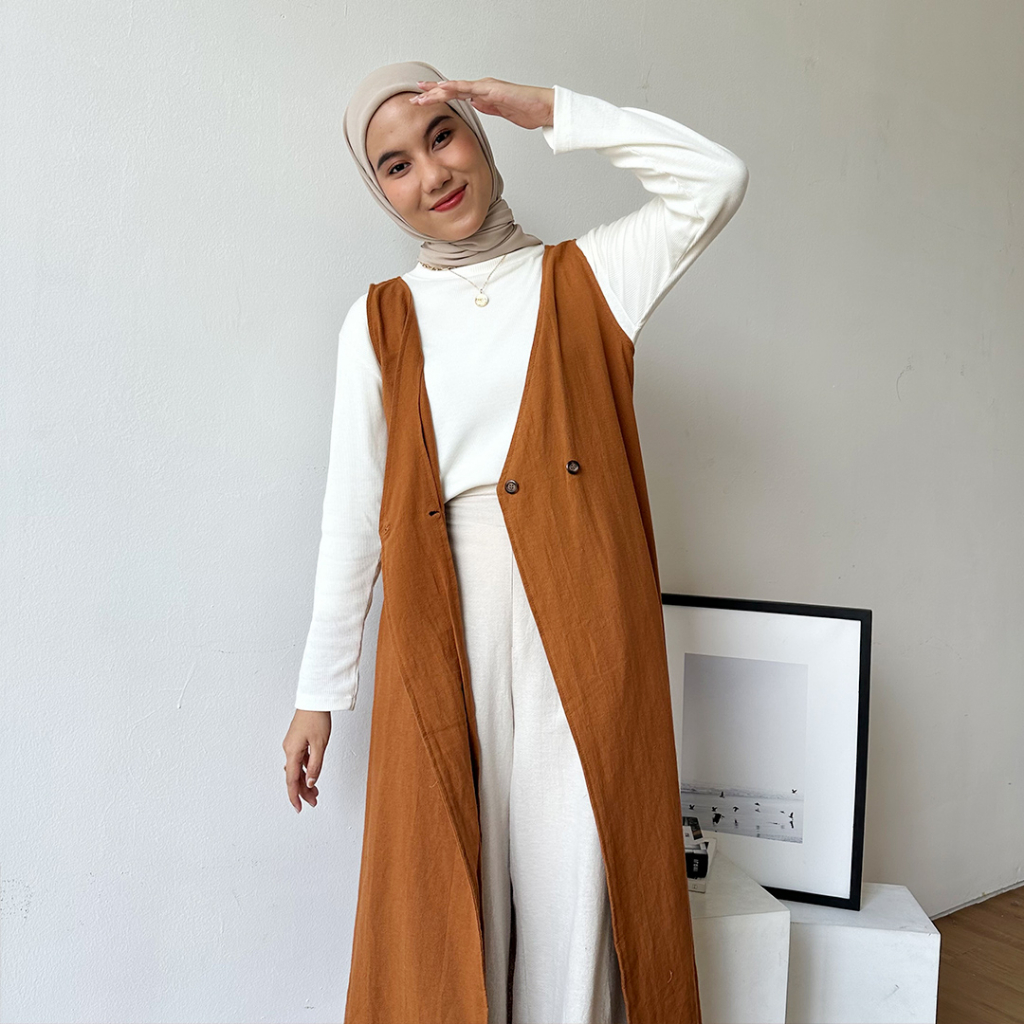 SCARLETT Overall Outer I Overall Outer Berbahan Linen Premium [YEPPUOUTFIT]