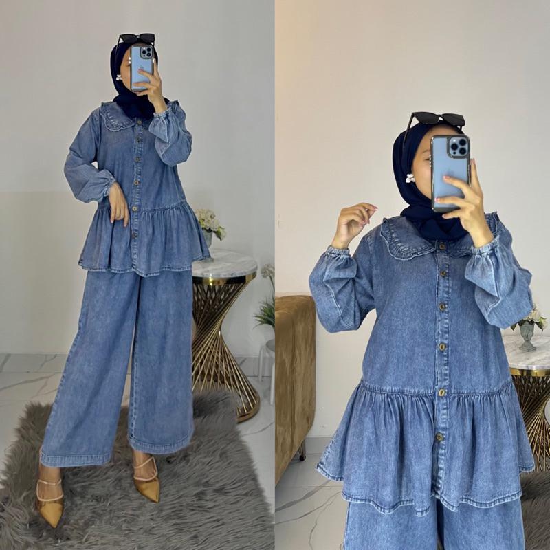 Amiera set jeans denim