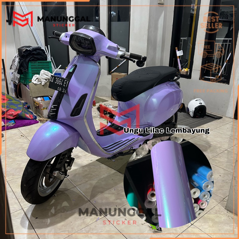 Sticker Skotlet Ungu Lilac Lembayung Untuk Variasi Body Motor Kualitas Premium