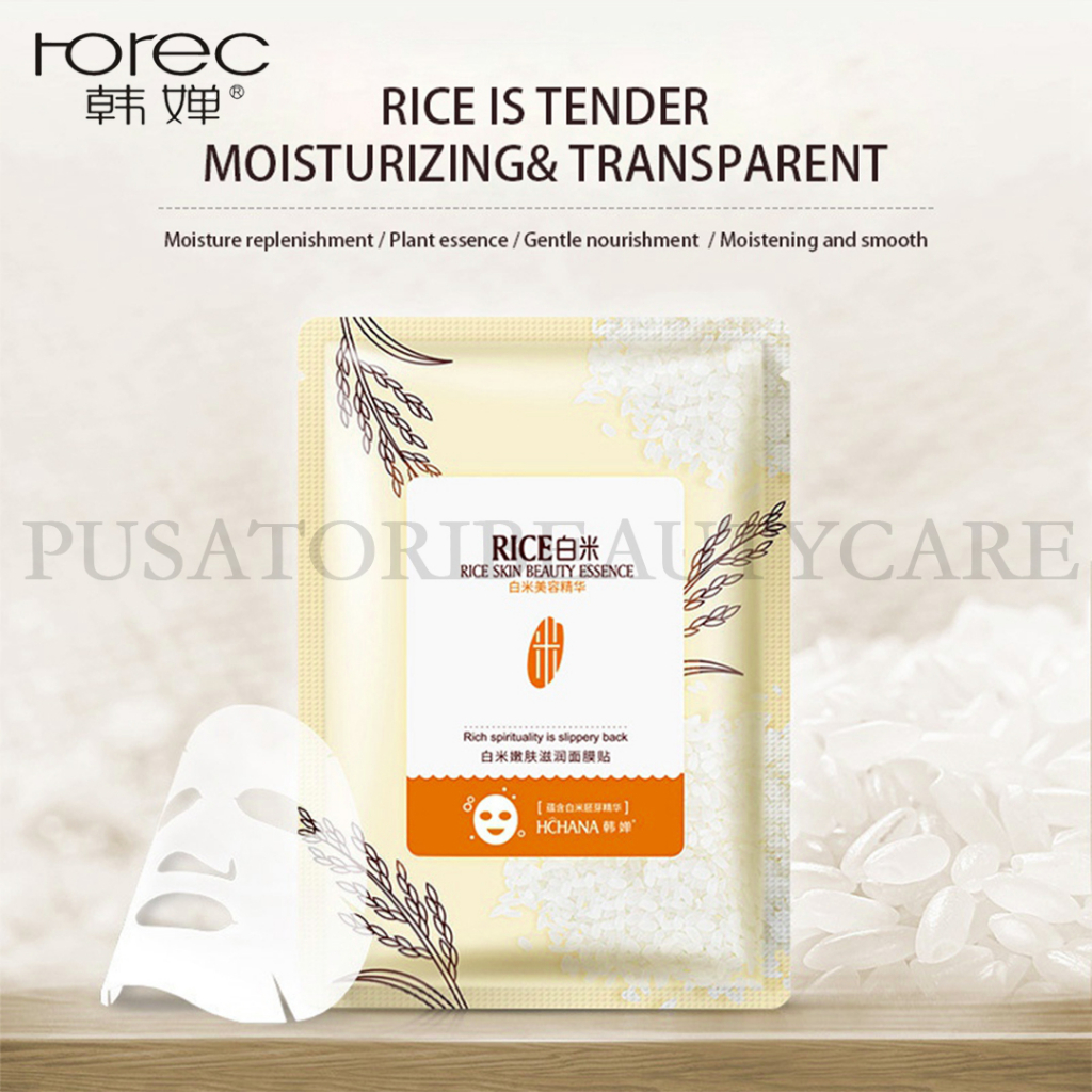 HCHANA/ROREC Masker Rice Skin Beauty Essence Moisturizing Facial Mask