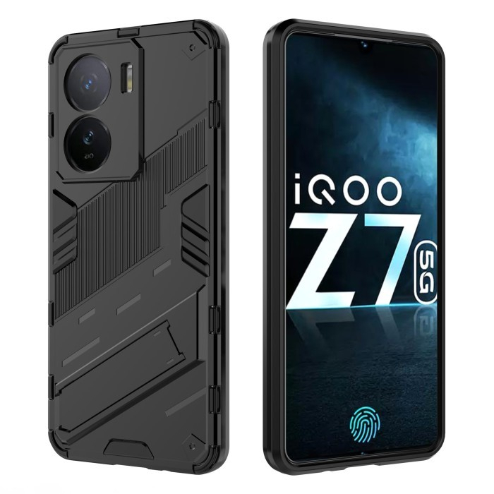 VIVO IQOO Z7 5G / IQOO Z7X SOFT CASE STANDING BIBERCAS PREMIUM STAND COVER ARMOR STENDING TPU