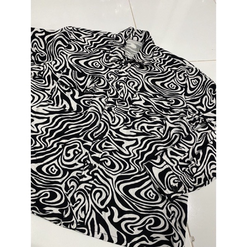 PRELOVED jacket motif / zebra jacket / aesthetic jacket / pinterest jacket/outer motif