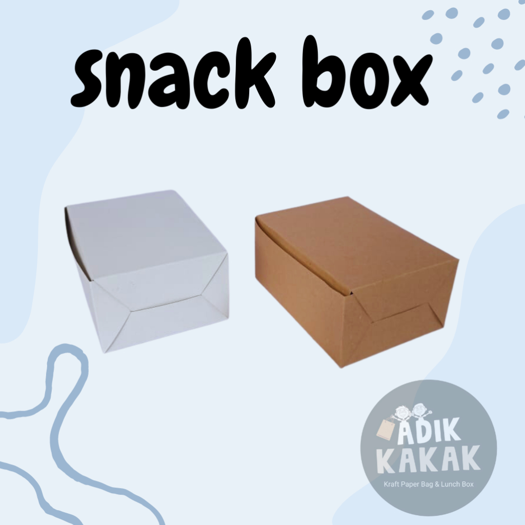 

Dus Snack Box Kraft / Kotak Kue / Snack Box Duplex / Box Fried Chicken