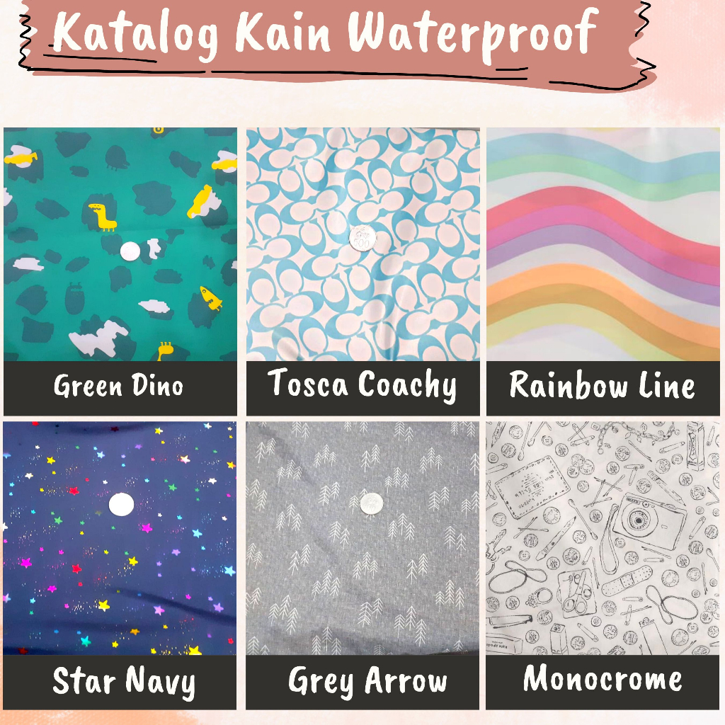 Katalog Kain WATERPROOF untuk Alas Kursi makan wp water proof