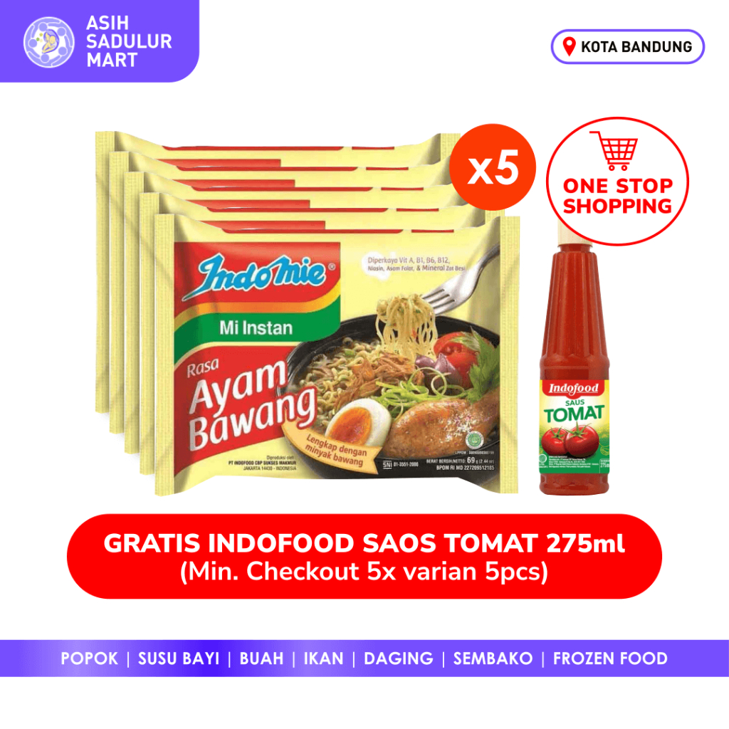 Indomie Ayam Bawang 5pcs 1pcs Bandung