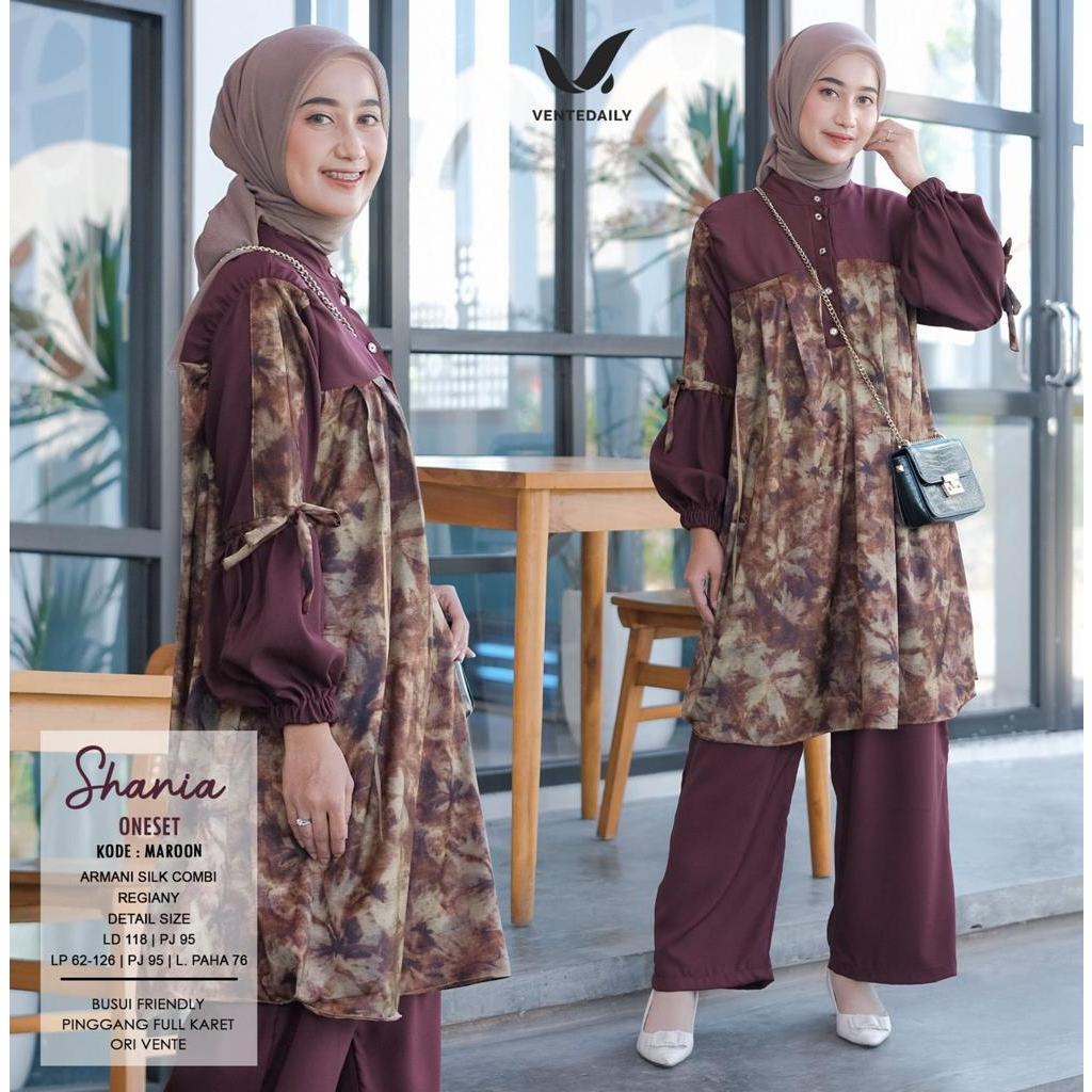 SHANIA ONE SET #3 SETELAN WANITA ORIGINAL BY VENTE