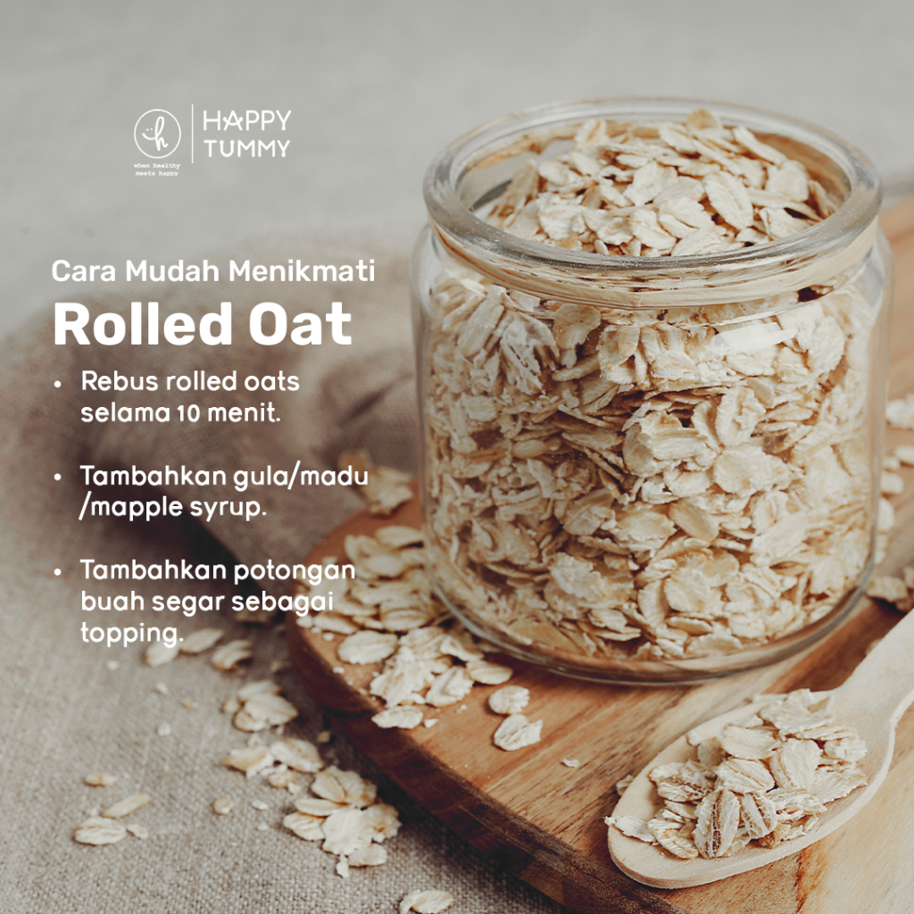 

Bny31 Happy Tummy - Healthy Food Rolled Oat Premium 1 KG - Australian Quality Gandum Utuh Kasar