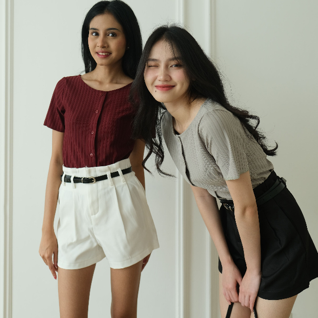 Hargo Shorts with Belt - Short Casual with Belt - Basic Pants - Celana Pendek Wanita