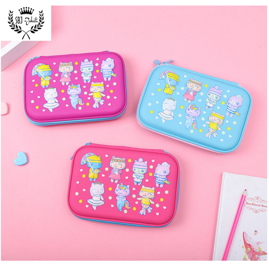 Tempat pensil Kotak pensil model mirip smiggle  Kittycorn Unicorn 3d Waterproof EVA Hardcase