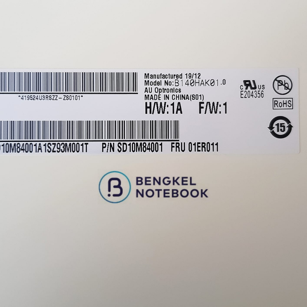 LCD Touchscreen 14.0” Lenovo T470P T470S T470 T480 T480S A485 B140HAK01.0 R6 NV140FHM-T00 R140NWF5 1920x1080 FHD 40PIN Kecil