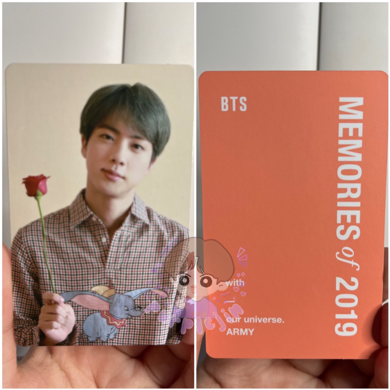 PC PHOTOCARD BTS OFFICIAL JIN SEOKJIN MEMO 2019 DVD