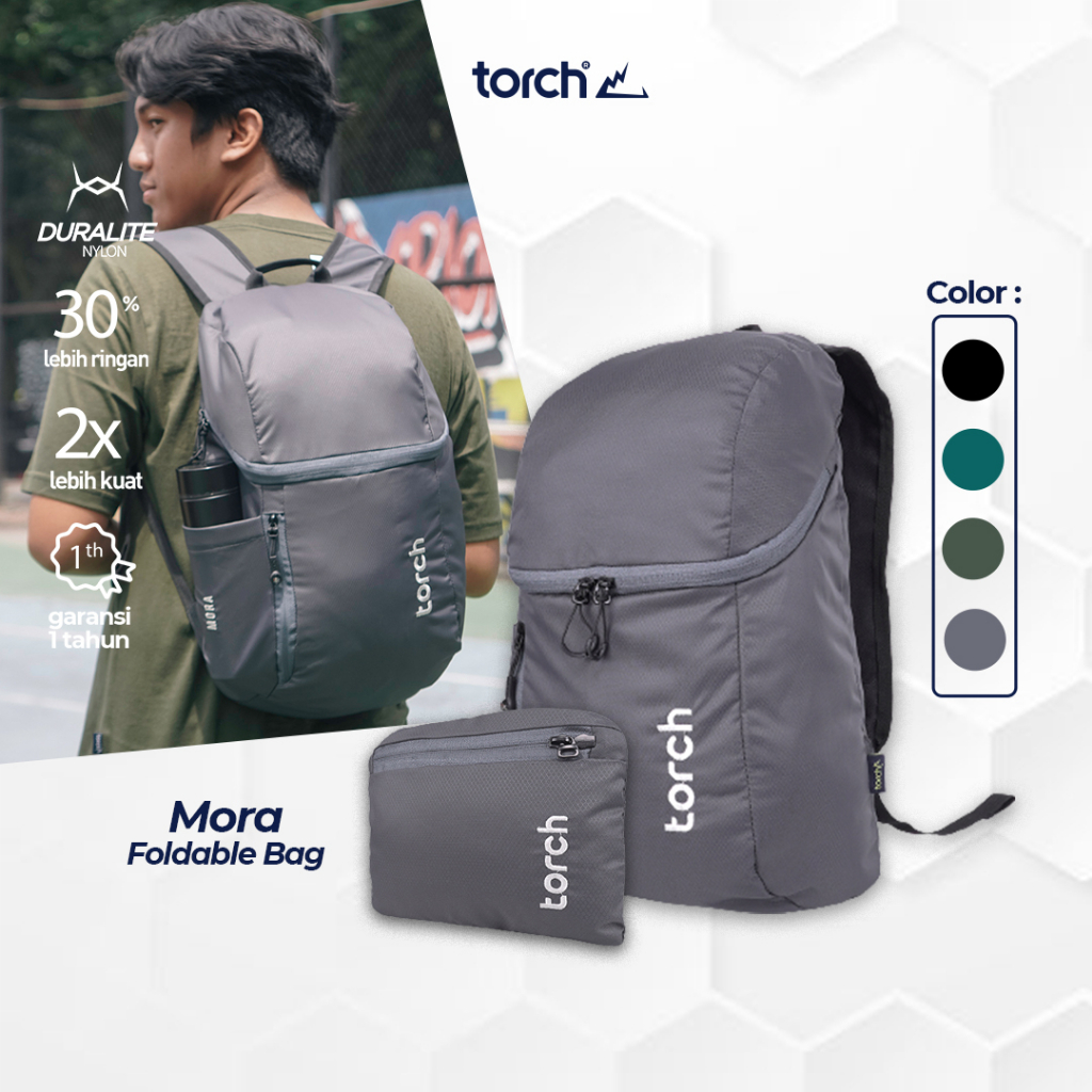 TORCH Mora Tas Ransel Lipat Punggung Pria Wanita Anti Air 19 Liter - Foldable Backpack Water Repellant