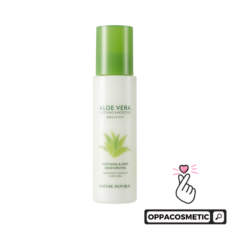 Nature Republic Soothing &amp; Moisture Aloe Vera 90% Toner 160ml |  Soothing &amp; Moisture Aloe Vera 80% Emulsion 160ml