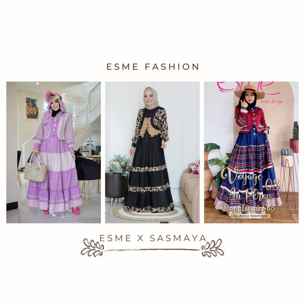 ESME Fashion Gamis Wanita REPRO Limited Edition - ORIGINAL