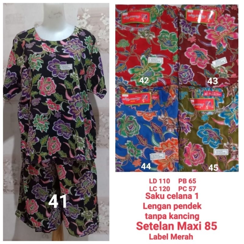 Setelan Kulot Kencana Ungu label Merah / Maxi 75 KUM / Maxi 85 KUM / Maxi L KUM
