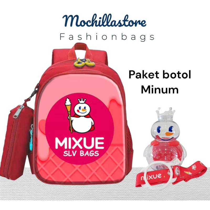 Mochillastore - Tas Ransel Anak Sekolah PAUD TK SD LAKI Perempuan ank2 2in1 PREMIUM VIRAL terbaru 2023 karakter ES KRIM MIXUE terlaris bisa COD murah