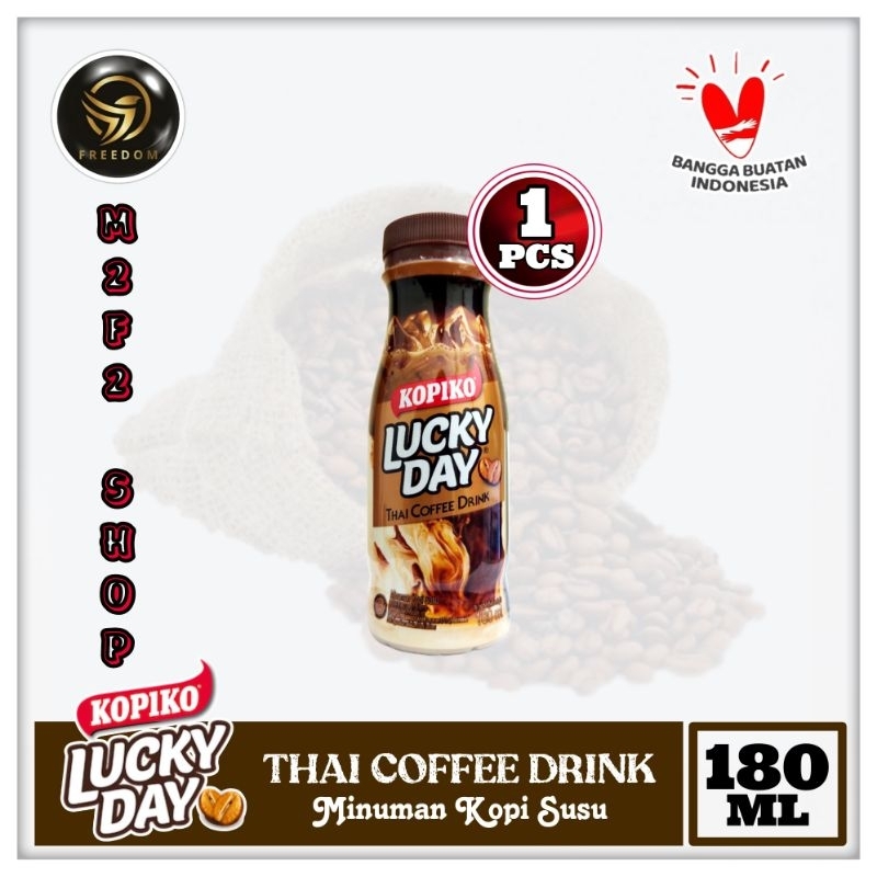 

Kopiko Lucky Day Thai Coffee Drink Botol Pet - 180 ml (Kemasan Satuan)