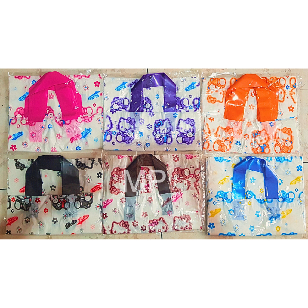 

Tas Plastik/Tas Ultah/Plastik hello kitty/Tas Warna/Plastik Soft Handle/Tas Ulang Tahun 22X26 CM, 30X32 CM
