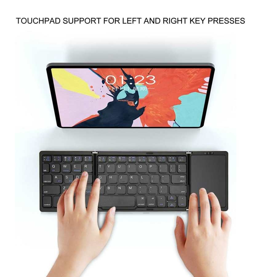 B089T - Universal Folding Portable Bluetooth Keyboard with Touchpad