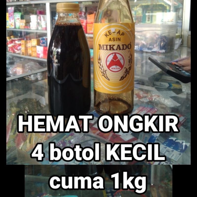 kecap asin mikado botol kecil 275 ml asli Palembang DIPINDAH BOTOL PLASMA)