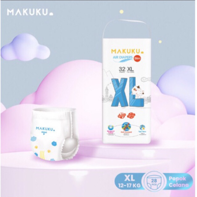 Makuku air diapers slim XL 32