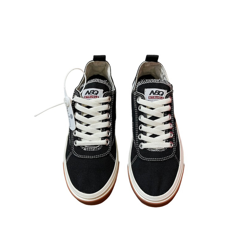 SEPATU SNEAKER NBQ STRUGLE BLACK KALONG BUMPER GUM