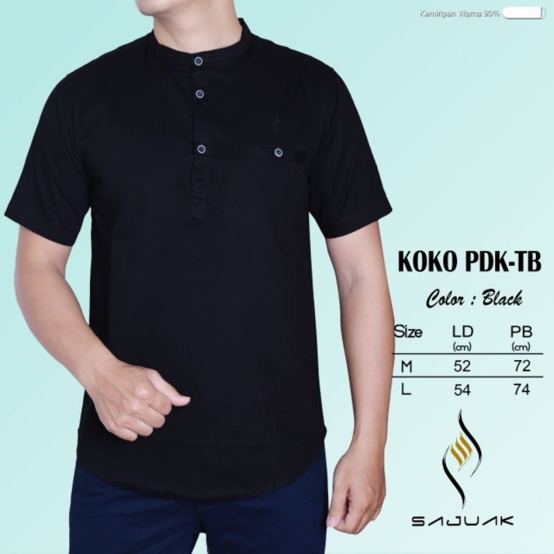 TB BAJU KEMEJA KOKO KEMKO PRIA LENGAN PENDEK KANCING FULL TWILL ORIGINAL SAJUAK