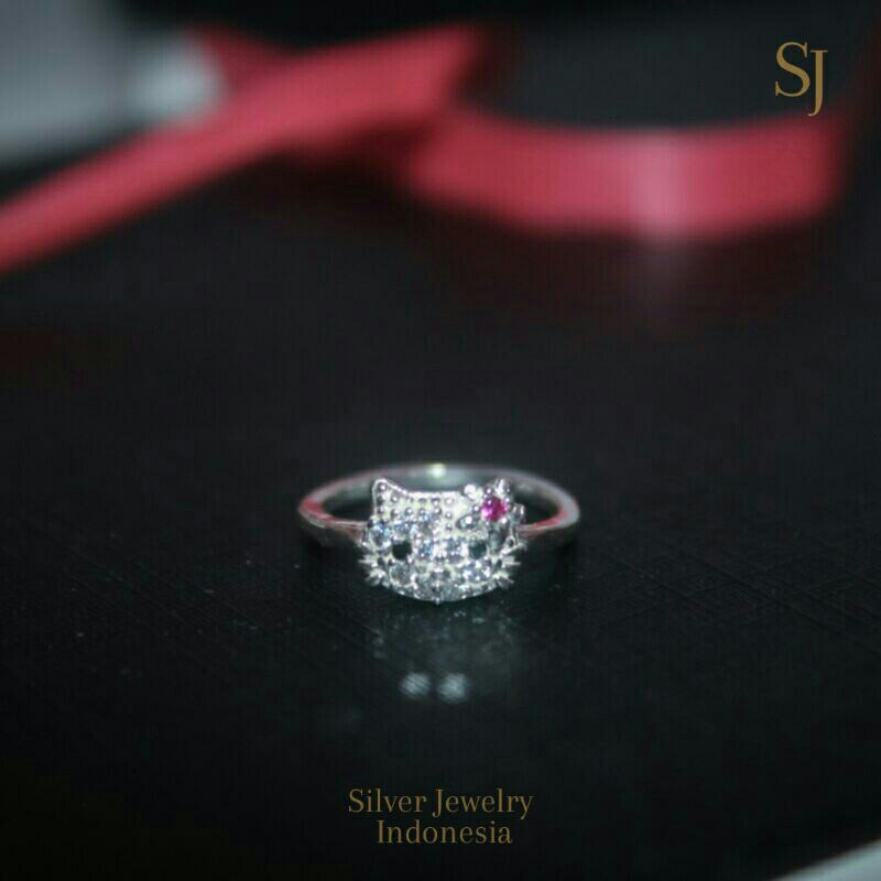 Cincin Anak Hello Kitty Aksesoris Perhiasan Perak - Esje Indonesia