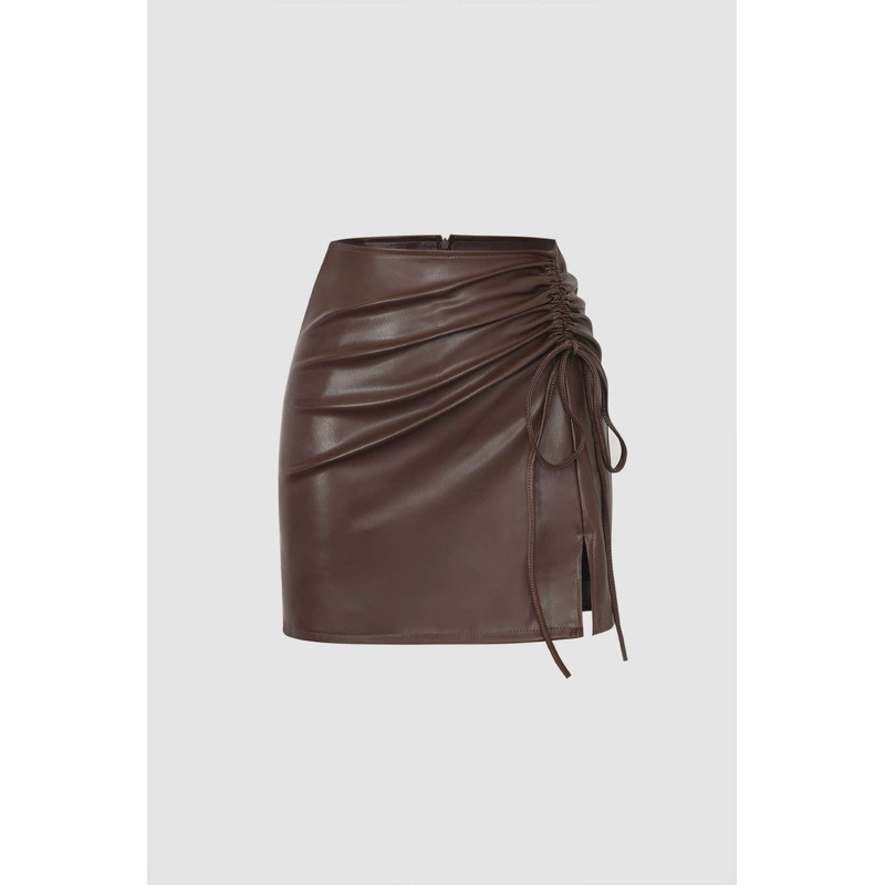 Skirt Mini Leather Rope Stretch/Melar