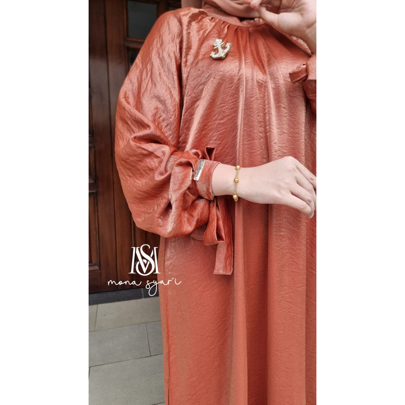 Belle Dress by Mona Syari ME ORIGINAL 100% Shimmer Gamis Premium REALPIC Baju Gaun Muslim Mewah