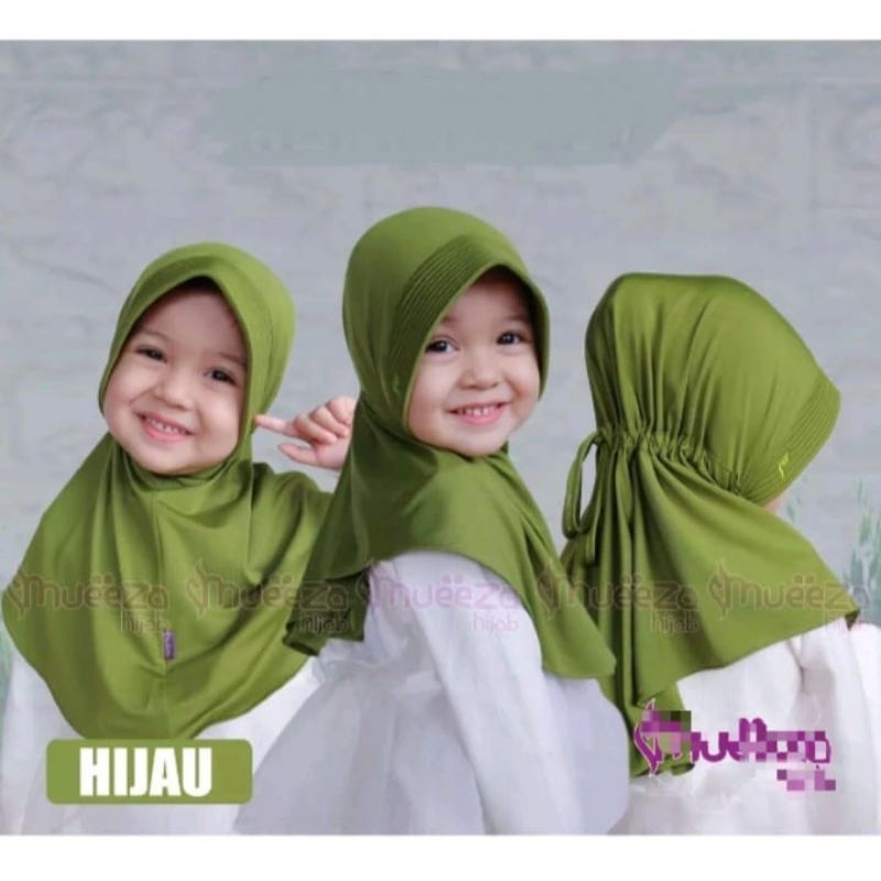 jilbab bayi serut jokowi polos / kerudung jersey anak 0-2thn