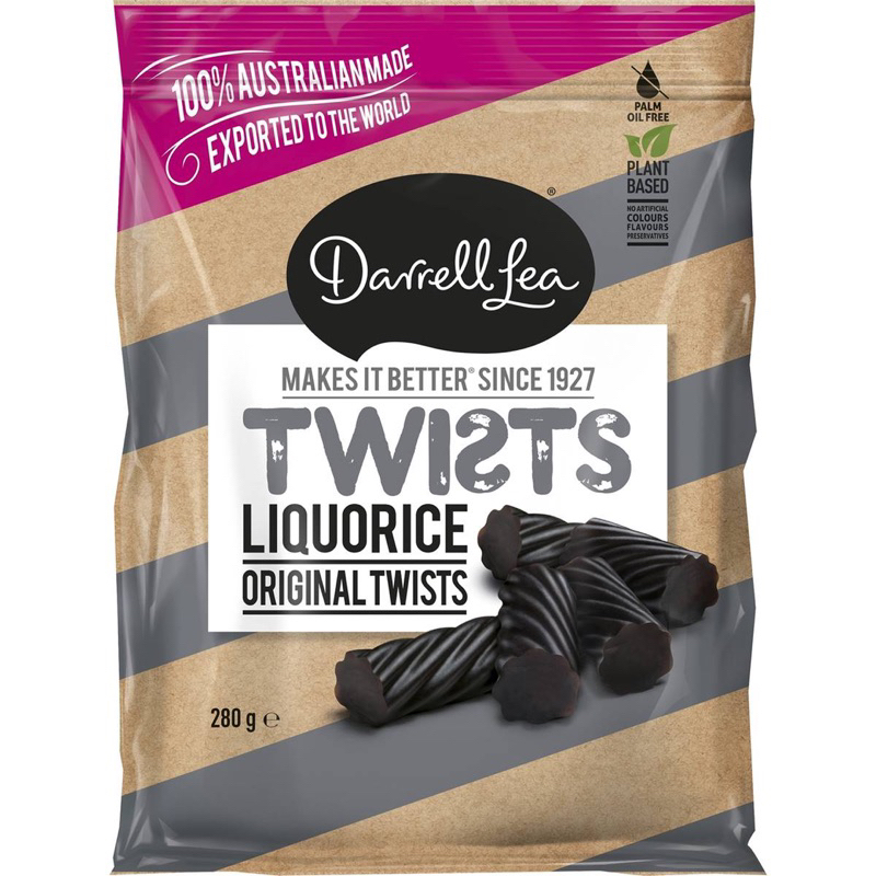 

Darrell Lea Liquorice Twists 280g - Australia