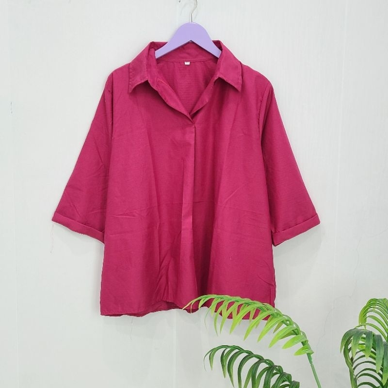 blouse wanita ALD KATUN  ld120 cm dan ld 140 cm/blouse wanita oversize