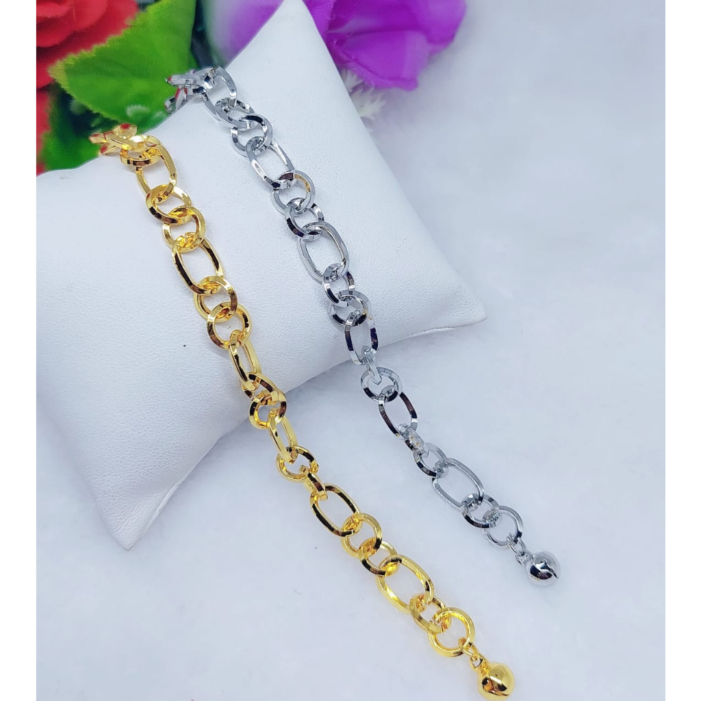 Gelang Xuping Rantai Polos Baru Lapis Emas Perhiasan Wanita R141