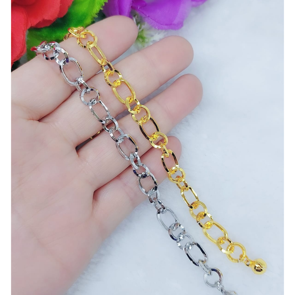 Gelang Xuping Rantai Polos Baru Lapis Emas Perhiasan Wanita R141