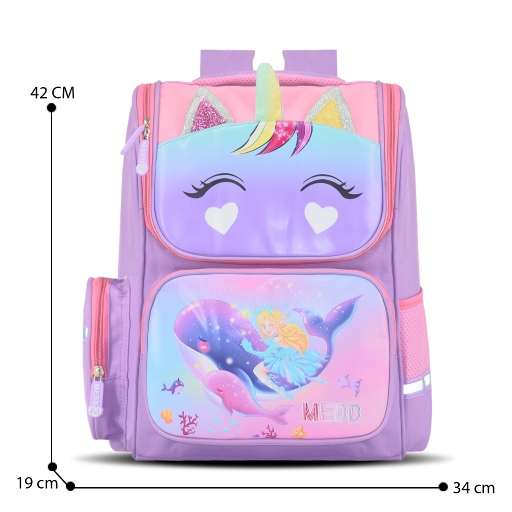 Newtonkids-Tas Ransel Susun Mermaid Series/Tas Ransel Sekolah Anak/Tas Sekolah Anak/Tas Sekolah TK-SD/Tas Fashion Anak