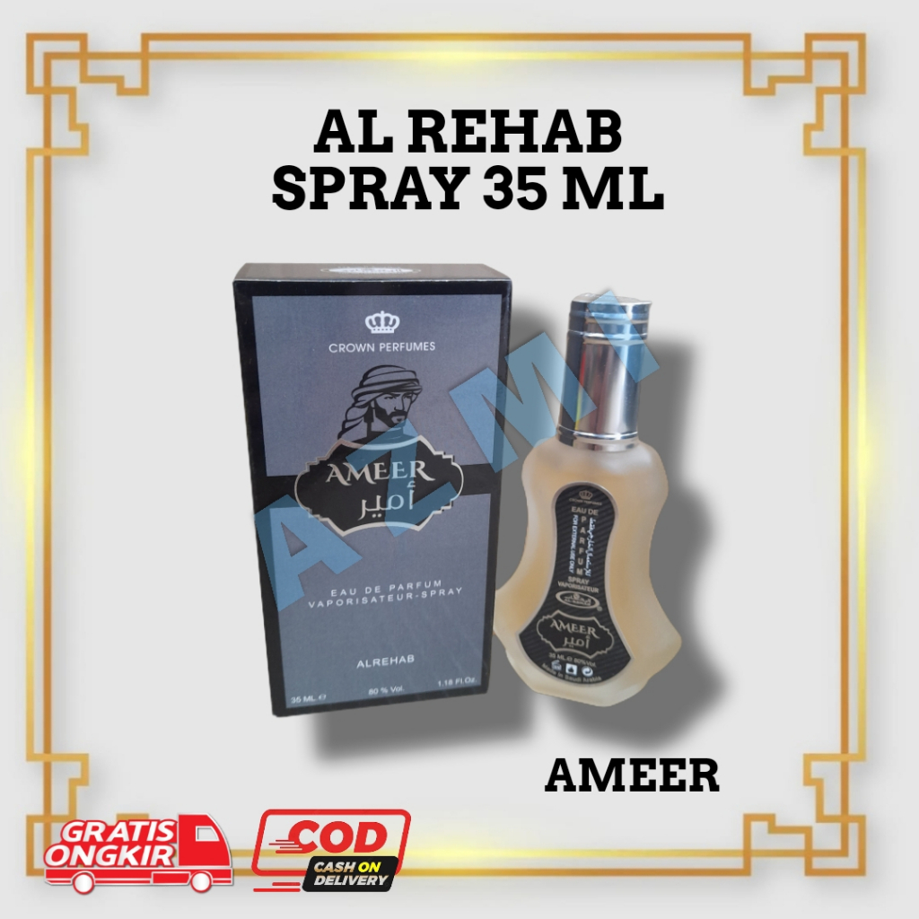 Parfum Al Rehab Spray Ameer 35ml, Original Jeddah