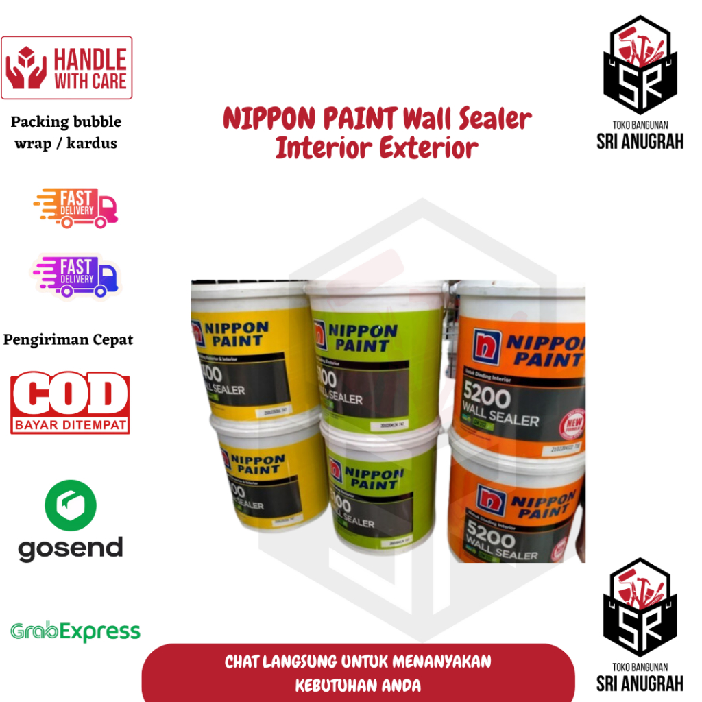 NIPPON PAINT Cat Dasar Warna Putih Wall Sealer Interior Exterior