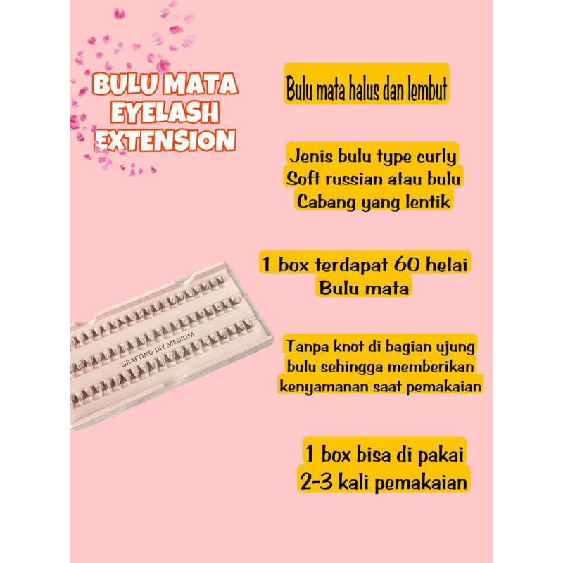 DIY GRAFTING LENGKAP PASANG SENDIRI Eyelash Extension (Silver Package) paket eyelash extensions DI RUMAH SUPER LENGKAP FREE EMAS untuk pemasangan sendiri anti ribet