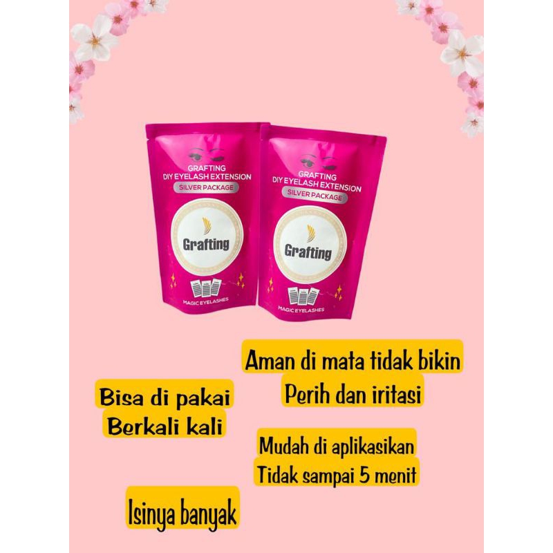 DIY GRAFTING LENGKAP PASANG SENDIRI Eyelash Extension (Gold Package) paket eyelash extensions DI RUMAH SUPER LENGKAP FREE EMAS untuk pemasangan sendiri anti ribet