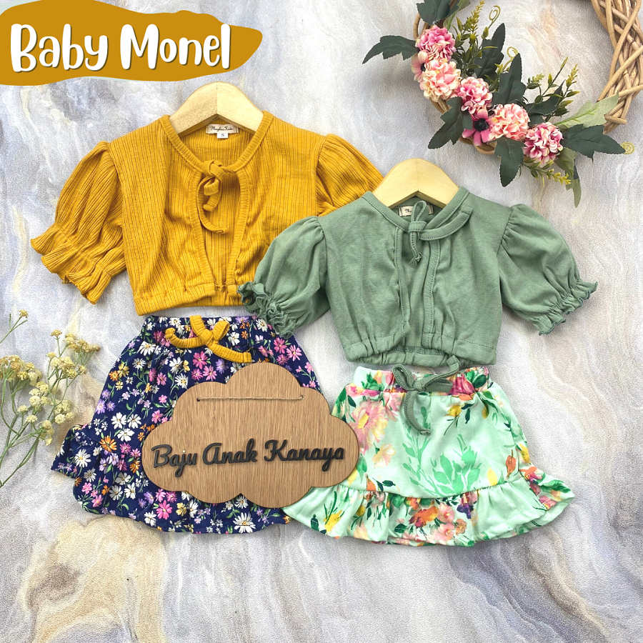 0-15 BLN SETELAN BAYI MONEL SET ROK BAYI PEREMPUAN BY MAYBEE (SNI) V2