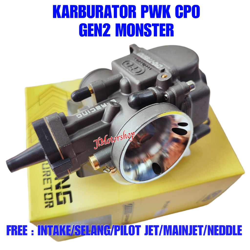 KARBURATOR KARBU PWK PE CPO 24 26 28 30 32 34  Karburator PWK CPO 24 26 28 30 32 34 Free Pilot Jet Mainjet Jarum Skep Karet Intake Dan Selang.